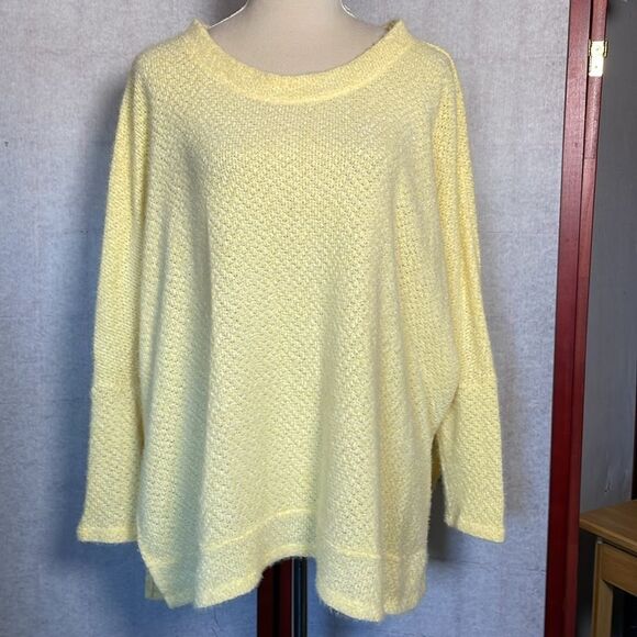 Cherish Cozy Butter Yellow Oversized Relaxed Fit Women's Sweater (Size: Small) - Picture 5 of 11